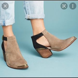 Jeffery Campbell / Anthropologie Woodruff cutout ankle boot